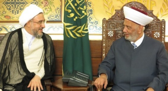 Ayatollah Araki meeting Lebanese Grand Mufti