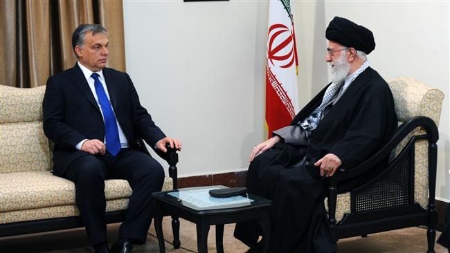 Ayatollah Khamenei meets with Hungarian Prime Minister Viktor Orb?n in Tehran on December 1, 2015