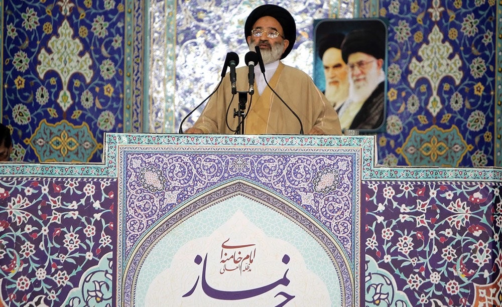 Ayatollah Saidi leading Friday prayers at Qom