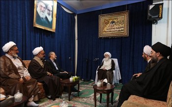 Ali Larijani with Ayatollah Nouri-Hamadani