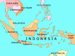 کشور اندونزی بر روی نقشه