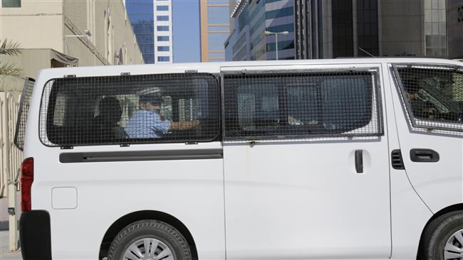 A prison van leaves the Public Prosecution offices in Manama, Bahrain, February 16, 2016. ©AP
