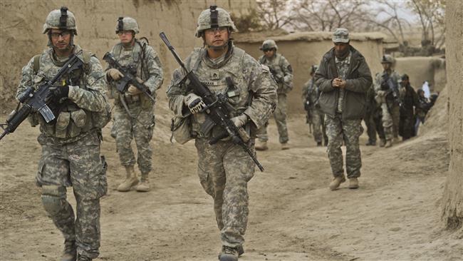The file photo shows US troops in Afghanistan.
