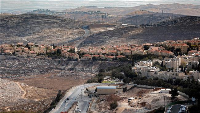 The photo taken on September 27, 2016, shows a general view of an illegal Israeli settlement in Jerusalem al-Quds. (Photo by AFP)
