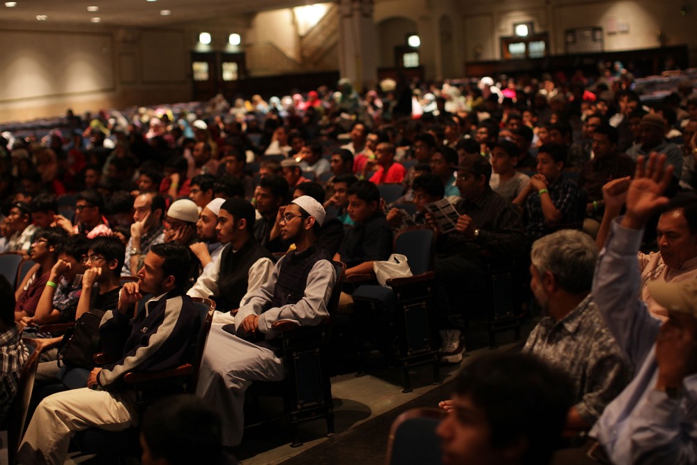 Muslim youths participate in a community group gathering in Brooklyn in 2011