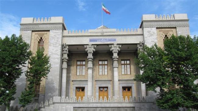 A front view of the building of Iran’s Foreign Ministry
