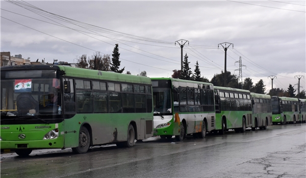 Green Buses take terrorists from Aleppo to rebel-held areas