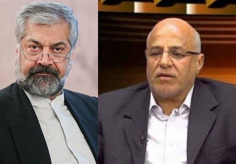Political director of Lebanon’s Amal Movement Khalil Hamdan and Iranian Deputy Foreign Minister Morteza Sarmadi
