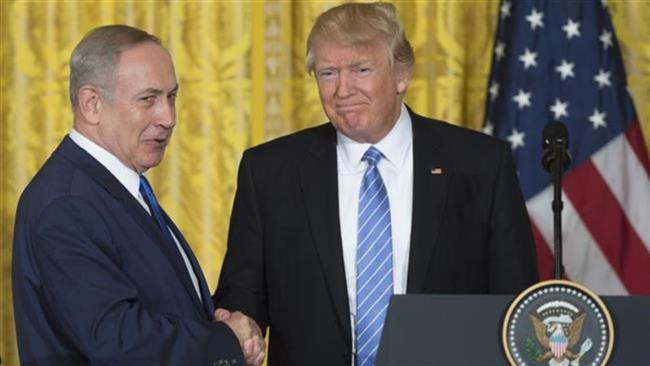 US President Donald Trump (R) and Israeli Prime Minister Benjamin Netanyahu