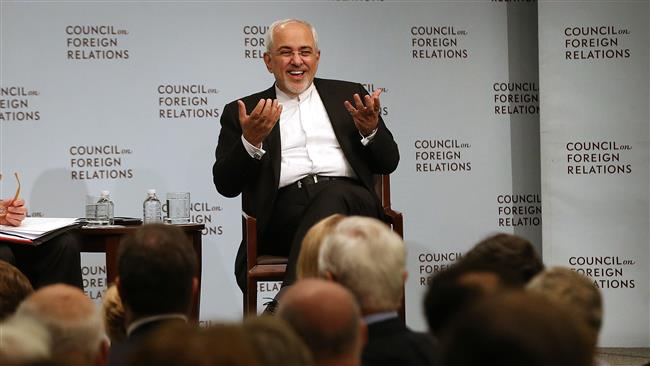 Iranian Foreign Minister Javad Zarif speaks at the Council on Foreign Relations (CFR) on July 17, 2017 in New York City.
