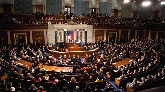 The US House of Representatives in session 