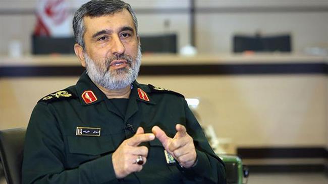 Commander of the Aerospace Division of the Islamic Revolution Guards Corps Brigadier General Amir Ali Hajizadeh (file photo)
