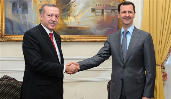 Erdogan and Bashar Asad