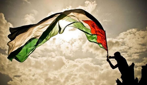Palestinians Celebrate Flag