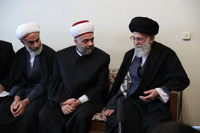 Syrian Endowment Minister in a meeting with Ayatollah Khamenei