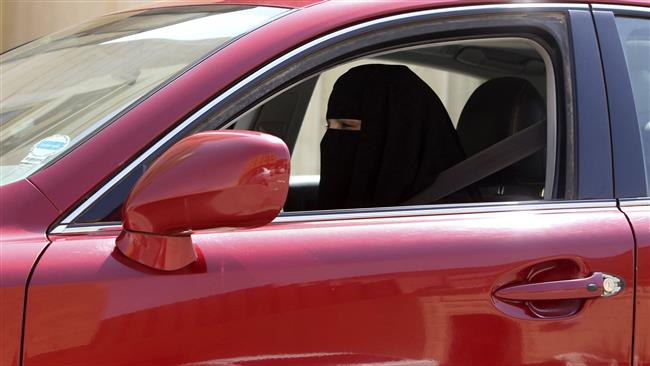 File photo shows a Saudi woman behind the wheel despite a ban in the kingdom on women