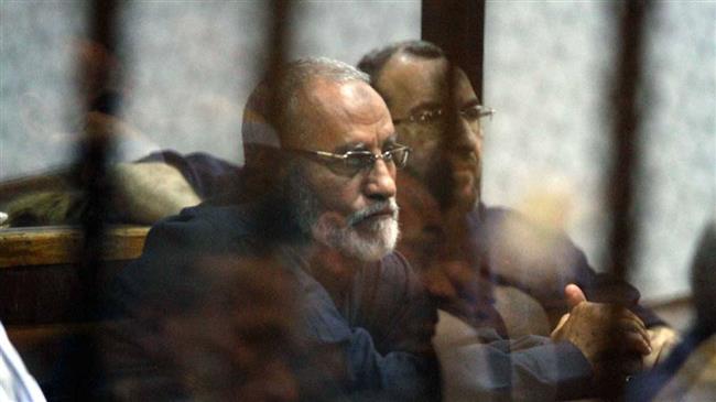 The file photo shows Mohammed Badie, a prominent leader of Egypt