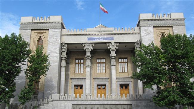 The file photo shows a view of the building of the Iranian Foreign Ministry in Tehran.
