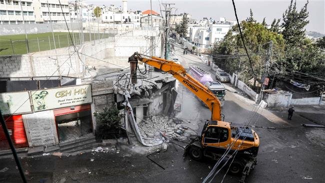 Israel bulldozer demolishes Palestinian properties