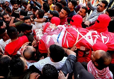 Funeral Held for Palestinian Martyred by Israeli Soldiers