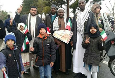 African clergies and their families participate in Rally Marking 40th Anniversary of Iranian Revolution in Qom