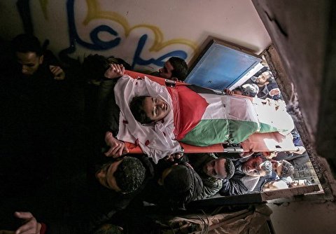 Funeral of Palestinians Martyred by Israeli Soldiers Held in Central Gaza Strip