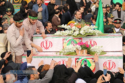 The funeral procession of the 27 martyrs of the terrorist attack in Khash-Zahedan road in Isfahan