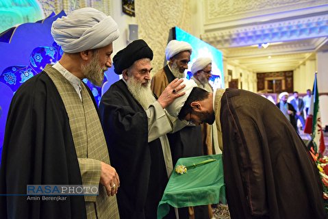 Turbans Wearing tradition for Shiraz Seminary clergies in Hazrat Ahmad ibn Musa holy shrine