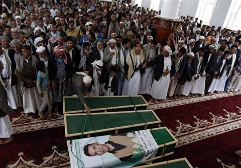 Burial Ceremony Held for Victims of Recent Airstrikes in Sana'a, Yemen
