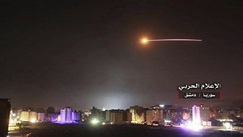 Syrian air defenses intercept Israeli missiles over Homs