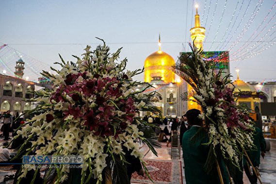 The Holy Shrine of Imam Ali ibn Musa al-Ridha in Mashhad on his birth anniversary ‎