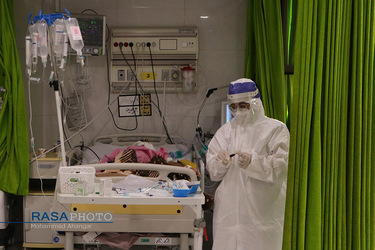 حضور جهادی طلاب در بیمارستان گلستان اهواز