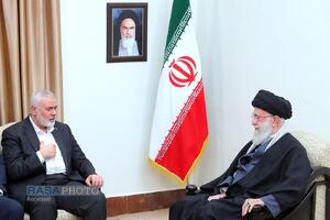 دیدار اسماعیل هنیه رئیس دفتر سیاسی حماس رهبر انقلاب