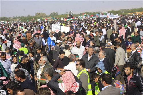 راهپيمايي اردني ها در حمايت از بيت المقدس