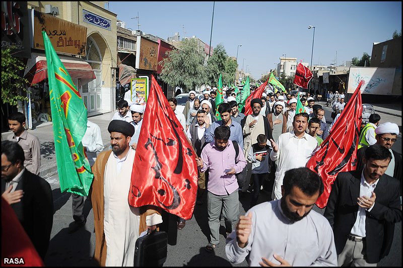 تجمع طلاب غیرایرانی جامعةالمصطفی به مناسبت سالروز تخریب بقیع