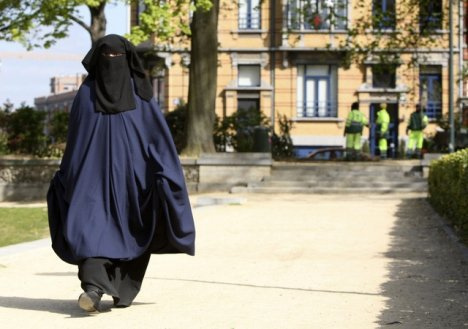 Muslim Women wearing a niqab