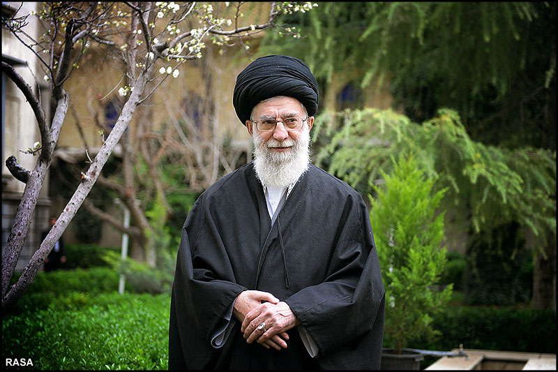 Ayatollah Khamenei Planting a seed during the National Tree day of Iran