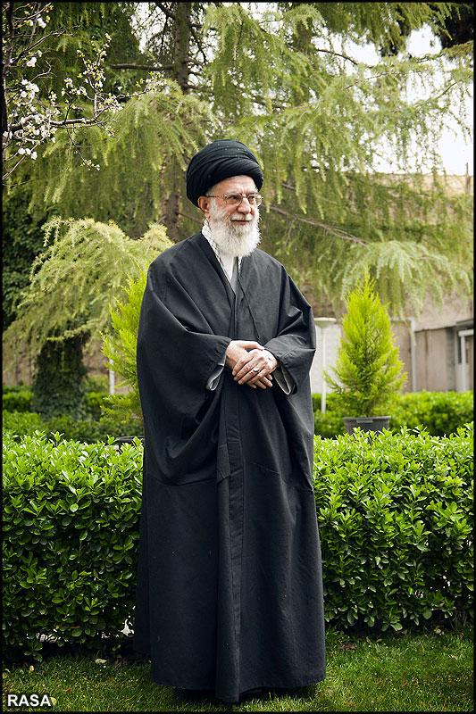 Ayatollah Khamenei Planting a seed during the National Tree day of Iran