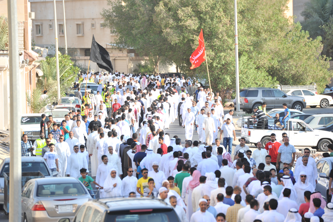 مراسم تشييع حجت الاسلام شيخ حسن مکي القروص از علماي فقيد عربستان