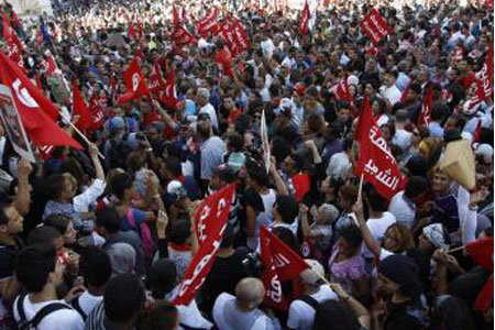 تظاهرات مردمي تونس
