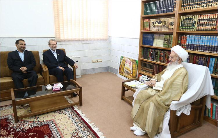 Ayatollah Makarem and Dr Larijani