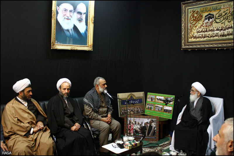 Ayatollah Nouri-Hamadani and Basij commander Naqdi