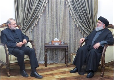 Larijani meets Hezbollah cheif Nasrallah