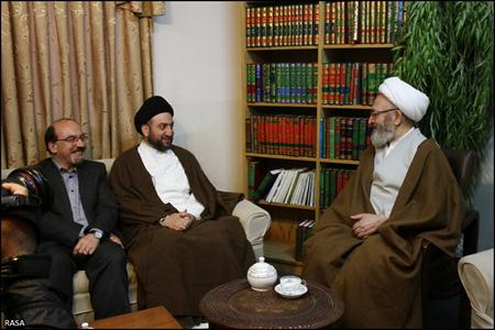 ديدار حجت الاسلام سيد عمار حکيم با مراجع و علما در قم