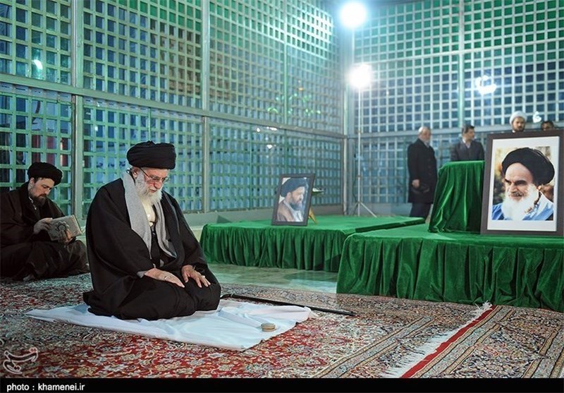 Ayatollah Khamenei visiting Imam Khomeini