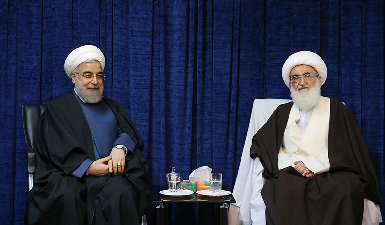 President Hassan Rouhani meets Ayatollah Nouri Hamedani