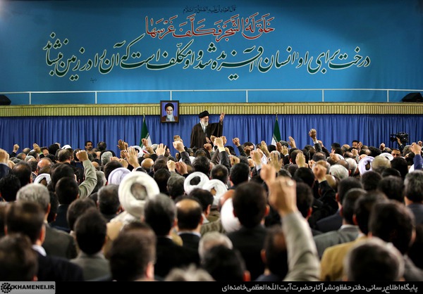 Ayatollah Khamenei speaking to environmental activists