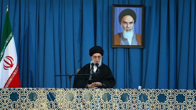 Ayatollah Seyyed Ali Khamenei delivers his new year address to the nation at Imam Reza (PBUH)’s holy shrine