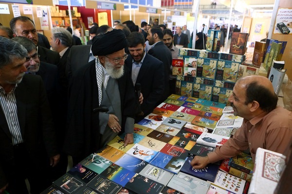 Ayatollah Khamenei visiting Tehran Book Fair
