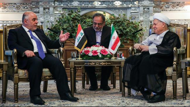 Ayatollah Rafsanjani meets with Iraqi Prime Minister Haider al-Abadi
